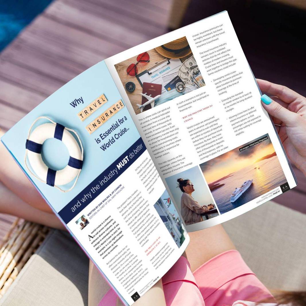 Sail Away Cruise Travel Magazine Issue 11 - Cruise Insurance Article