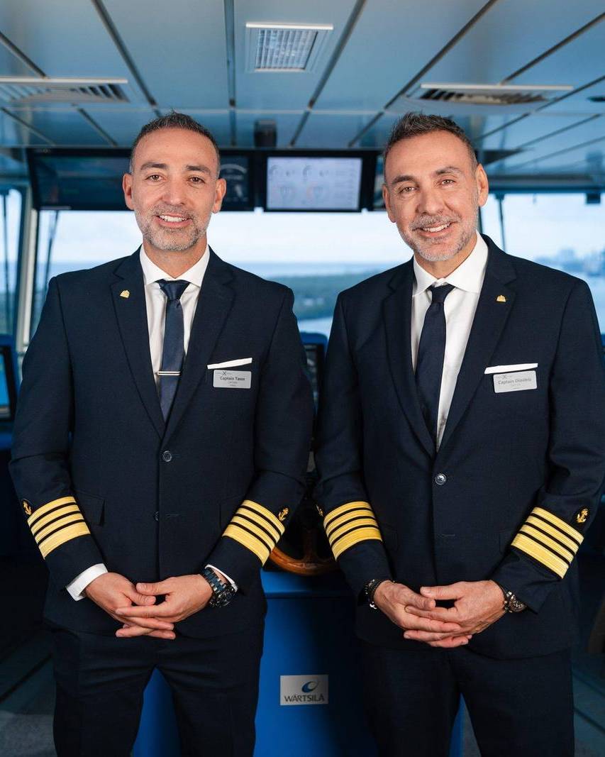 Captain Dimitrios & Tasos Kafetzis of Celebrity Ascent - © Copyright: Celebrity Cruises