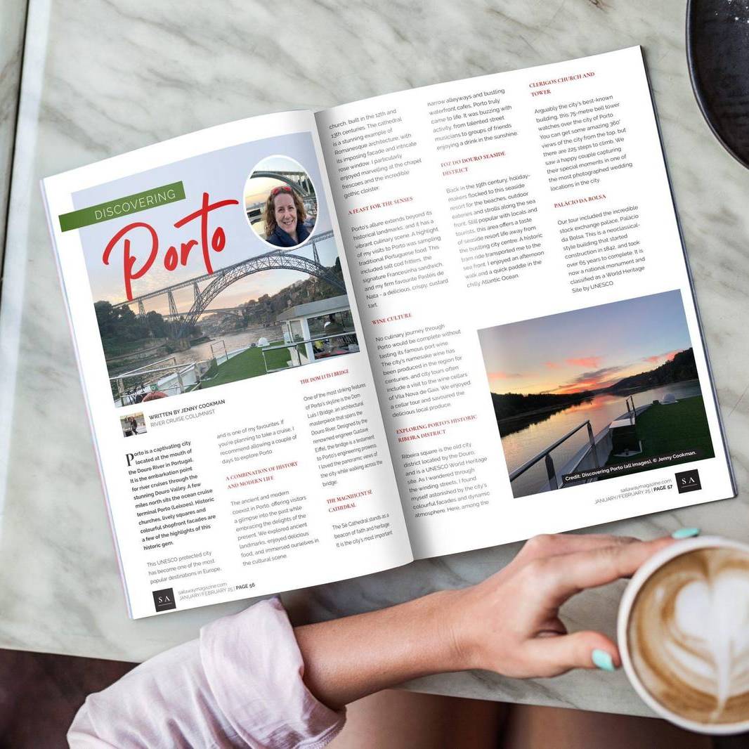 Porto Article by Jenny Cookman in Sail Away Cruise Travel Magazine Issue 10 - Printed Version